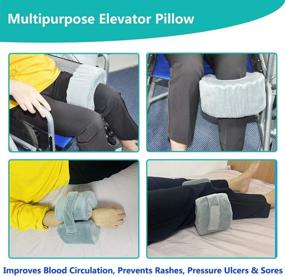 img 1 attached to 🦶 Medical Foot Elevation Pillows - Ankle Heel Elevator Wedge for Bed Sore, Foot Pressure Ulcer, and Surgery Recovery - Supportive Foot Cushion for Sleeping, Leg Rest, and Feet Elevated Support - Foam Pillow (1 PCS)