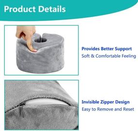 img 2 attached to 🦶 Medical Foot Elevation Pillows - Ankle Heel Elevator Wedge for Bed Sore, Foot Pressure Ulcer, and Surgery Recovery - Supportive Foot Cushion for Sleeping, Leg Rest, and Feet Elevated Support - Foam Pillow (1 PCS)