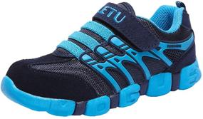 img 4 attached to 👟 DADAWEN Sneakers for Boys and Girls - Lightweight Breathable Strap Athletic Running Shoes for Toddlers, Little Kids, and Big Kids