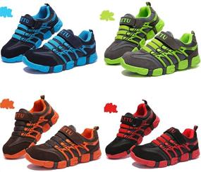 img 3 attached to 👟 DADAWEN Sneakers for Boys and Girls - Lightweight Breathable Strap Athletic Running Shoes for Toddlers, Little Kids, and Big Kids
