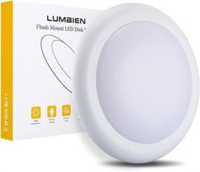 img 3 attached to 💡 9.25 Inch LED Flush Mount Ceiling Light Fixture - Lumbien, 1600LM 15W Round LED Light Fixture for Living Room, Hallway, Bedroom, and Bathroom Porch - Cool White (4000K), White