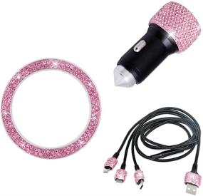 img 4 attached to Charger Crystal Decoration Adapter Charging Car Electronics & Accessories