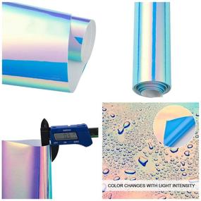 img 1 attached to Laser Blue Holographic Vinyl Wrap 53'' x 11.8'' - DIY Air-Release Adhesive Film with Gloss Finish