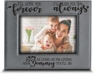 🖼️ engraved leather picture frame - bella busta "i'll love you forever, i'll like you for always" - family frame for mother's day gift - mommy and me (horizontal, 5 x 7) логотип