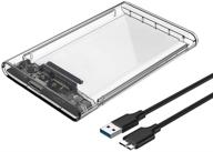 📁 внешний корпус для жесткого диска reletech 2.5": sata к usb 3.1 без инструментов, прозрачный корпус для 2.5-дюймовых ssd и hdd - поддержка uasp sata логотип