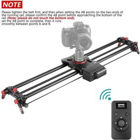 img 3 attached to Optimized Neewer 31.5-inch Motorized Camera Slider: Wireless Control, Carbon Fiber Track Rail with Silent Motor, Time Lapse Shot, Follow Focus Shot, 120° Panoramic Shot. Supports DSLRs with up to 22 lbs Load Capacity