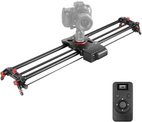 img 4 attached to Optimized Neewer 31.5-inch Motorized Camera Slider: Wireless Control, Carbon Fiber Track Rail with Silent Motor, Time Lapse Shot, Follow Focus Shot, 120° Panoramic Shot. Supports DSLRs with up to 22 lbs Load Capacity