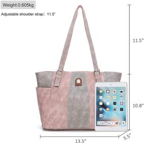 img 2 attached to Handbags Leather Shoulder Fashion Capacity Women's Handbags & Wallets for Shoulder Bags