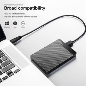 img 2 attached to 💽 UnionSine 500GB Ultra Slim Portable External Hard Drive - USB 3.0 HDD Storage for PC, Laptop, Xbox one/360, PS4 - Black (HD-006)