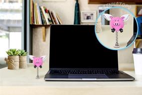 img 3 attached to 🐷 Pink Tenna Tops Flying Pig Antenna Topper & Mirror Dangler: Versatile Auto Accessory with Desktop Spring Stand Bobble Buddy