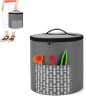 👩 yarwo 6 quart instant pot dust cover with pockets - gray with arrow design logo