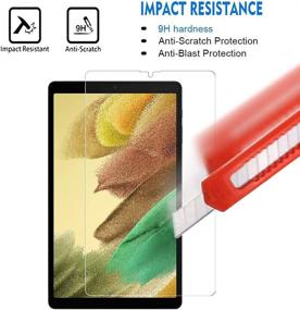 img 2 attached to 📱 Samsung Galaxy Tab A7 Lite 8.7 Inch Screen Protector (3-Pack), Tempered Glass with 9H Hardness, Anti-Scratch (SM-T220 / T225)