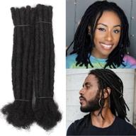 brinbea 20 strands 8 inch dreadlock extensions: authentic human hair handmade - ideal thickness for permanent dreadlocks on men/women logo