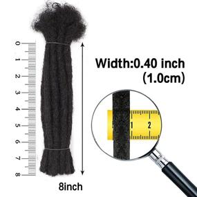 img 2 attached to Brinbea 20 Strands 8 inch Dreadlock Extensions: Authentic Human Hair Handmade - Ideal Thickness for Permanent Dreadlocks on Men/Women