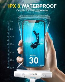 img 2 attached to Ultimate Protection for iPhone & Samsung: Humixx Universal Waterproof Case (2 Pack) - IPX8 Rated Dry Bag for Swimming, Underwater Photography - Lanyard Pouch Compatible with Up to 7.0 inch Cellphones