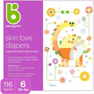 👶 babyganics ultra absorbent, unscented size 6 diapers (35 lbs+), 116 count – chlorine-free, latex-free option logo