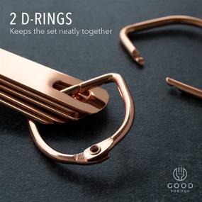 img 1 attached to 🥄 Versatile 9 Piece Copper Stainless Steel Measuring Cups and Spoons Set for Precise Dry and Liquid Measurements in Cooking and Baking