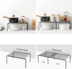 img 3 attached to Efficient Kitchen Storage Solution: Expandable Spice Rack Shelf Organizer for Cabinets and Countertops