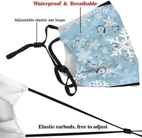 img 1 attached to ❄️ Snowflake Christmas Fashion Reusable Balaclavas: Women's Must-Have Accessories for Scarves & Wraps