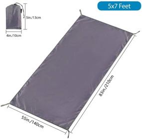 img 3 attached to ⛺ Waterproof Camping Tarps 5x7/6x7/7x7/8x7/9x7/10x10 Feet by CAMPMOON - Large Oxford 4 in 1 Tent Footprints: Ultralight, Compact Ground Cloth for Camping & Backpacking