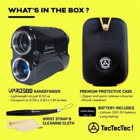 img 2 attached to TecTecTec VPRO500 Golf Rangefinder - High-Precision Laser Range Finder Binoculars with Pinsensor, Battery Included - Black