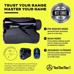 img 3 attached to TecTecTec VPRO500 Golf Rangefinder - High-Precision Laser Range Finder Binoculars with Pinsensor, Battery Included - Black