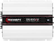 🔊 taramps tara-900714 ds 800x2 усилитель: мощная 2-канальная караудиосистема с сабвуферами и стерео динамиками мощностью 800 ватт, белый. логотип