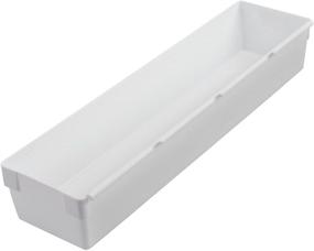 img 2 attached to 🗄️ Rubbermaid Drawer Organizer, 12x3x2-Inch, White - Efficient Space-Saving Solution