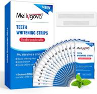 🦷 mellygova teeth whitening strips - non-sensitive white strips teeth whitening kit, express 30-minute whitening strips, professional teeth whitener to effectively remove stains of all types logo