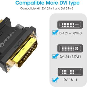 img 2 attached to TECHTOBOX Active DVI to VGA Adapter - DVI-D to VGA Male to Female Converter| 1080P Full HD Support | Laptop, PC, Graphics Card to Monitor Display or Projector