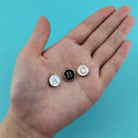 img 1 attached to 🔤 25-Piece Metal Letter T Charms with Enamel Finish – Perfect for Necklace and Bracelet Making Crafts