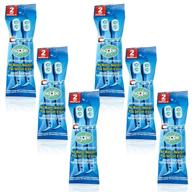 🦷 convenient crest scope mini brushes: disposable toothbrushes with toothpaste and pick for work or travel - 12 count, 6 pack (12 brushes) logo