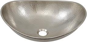 img 4 attached to 💧 19-inch Nickel Hammered Handcrafted Above Counter Vessel Sink - Sinkology SB305-19N Hobbes