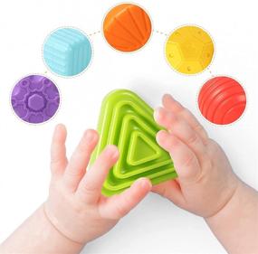 img 2 attached to Montessori Baby Shape Sorter Toy for 1 Year Old Boy/Girl, Sensory Shape Blocks with Storage Cube Bin, Developmental Fine Motor Skills, Infant Birthday Gifts for Toddlers - Includes +6 Ocean Balls