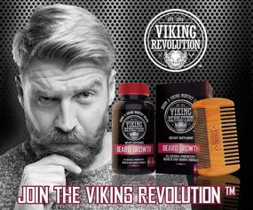 img 1 attached to 🧔 Viking Revolution Men’s Beard Growth Vitamin Supplement Tablets: Potent Pills for Maximum Facial Hair Growth - Includes Beard Comb