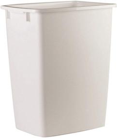 img 1 attached to RHP2806TPWHI White Rectangular Open-Top 🗑️ Wastebasket - 9 gal Plastic Bin