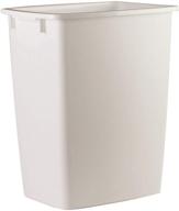 rhp2806tpwhi white rectangular open-top 🗑️ wastebasket - 9 gal plastic bin logo
