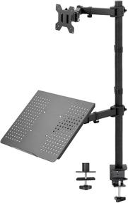 img 4 attached to 🖥️ VIVO Laptop and LCD Monitor Stand up Desk Mount: Extra Tall Adjustable Stand for Laptops up to 17 inches - STAND-V012C