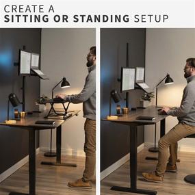 img 1 attached to 🖥️ VIVO Laptop and LCD Monitor Stand up Desk Mount: Extra Tall Adjustable Stand for Laptops up to 17 inches - STAND-V012C