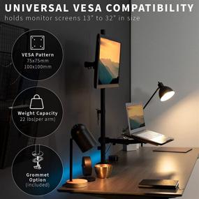 img 2 attached to 🖥️ VIVO Laptop and LCD Monitor Stand up Desk Mount: Extra Tall Adjustable Stand for Laptops up to 17 inches - STAND-V012C