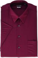 men's clothing: van heusen magenta short sleeve shirts logo