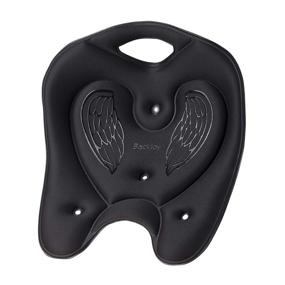 img 1 attached to Backjoy Posture Seat - Ergonomic Relief for Improved Posture. Hip & Pelvic Support at Home, Office, or in the Car. SitSmart Angel Traction. Petite XS. Black.