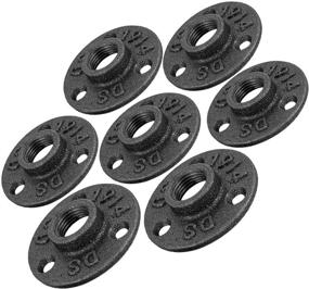 img 2 attached to 🛠️ Home TZH 10-Pack 3/4" Malleable Iron Floor Flanges for DIY Industrial Vintage Furniture and Shelving Decoration