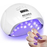 быстрая 150w уф-лампа для ногтей с светодиодами от nailgirls - профессиональный сушильщик для гель-лака | 4 установки таймера и интеллектуальный сенсор света для маникюра/педикюра логотип