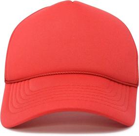 img 3 attached to Lightweight Trucker Hat Mesh Cap in Solid Colors with Adjustable Strap and Small Braid