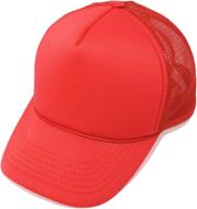 lightweight trucker hat mesh cap in solid colors with adjustable strap and small braid логотип