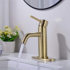 img 2 attached to 💧 TRUSTMI Single Bathroom Faucet Brushed: Sleek and Reliable Fixture for a Modern Bathroom