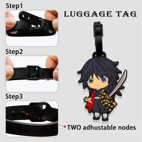 img 2 attached to Demon Slayer Luggage Tag Tomioka Giyuu Baggage Identification Labels ID Tag With Belt Strap(Tomioka Giyuu)