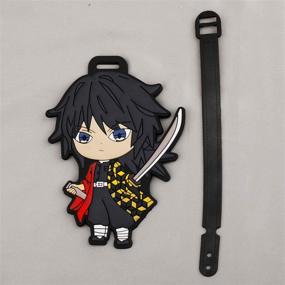 img 3 attached to Demon Slayer Luggage Tag Tomioka Giyuu Baggage Identification Labels ID Tag With Belt Strap(Tomioka Giyuu)