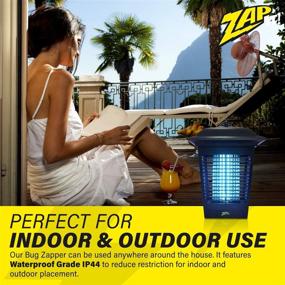 img 1 attached to 🪰 ZAP IT! Electric Bug Zapper (3,000 Volt): Waterproof 360 Degree Mosquito, Bug, and Insect Killer with Non-Toxic UV Light and Electric Shock - Easy-to-Clean Bug Collector Included